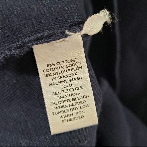 Ann Taylor LOFT size small blue cardigan gold button jacket - Picture 6 of 8